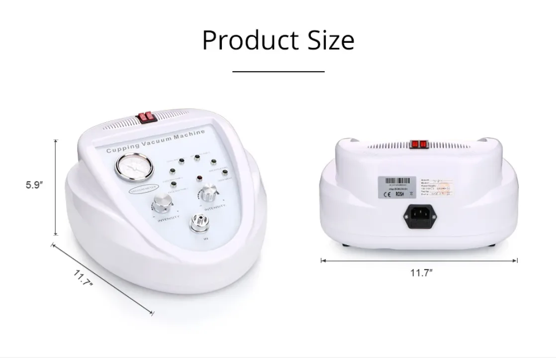 Vacuum therapy cupping machine size